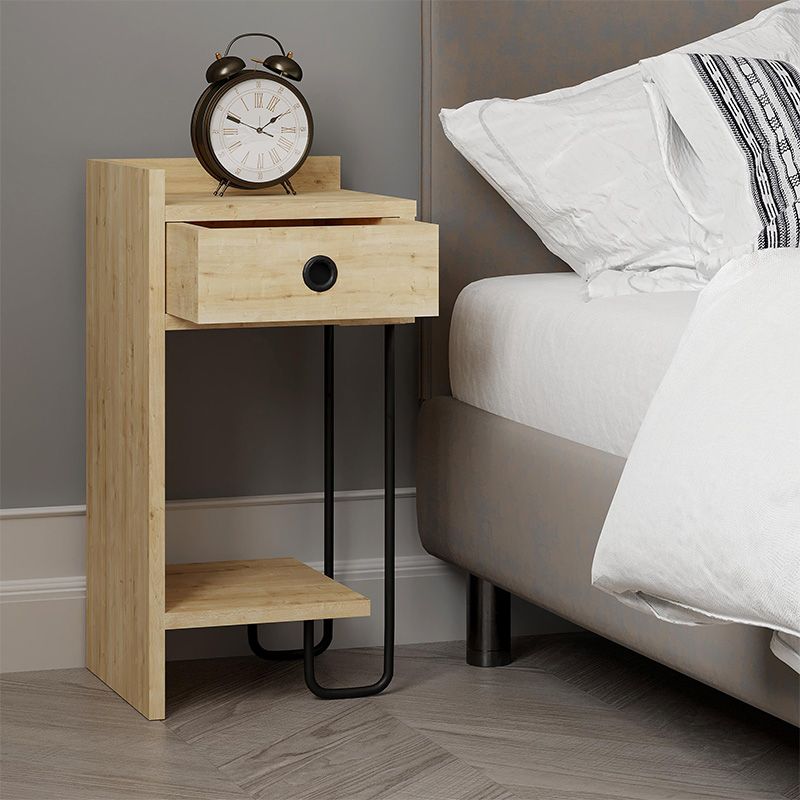 Κομοδίνο Sirius Megapap αριστερό χρώμα sapphire oak 32x30x61εκ. Κομοδίνο Sirius Megapap αριστερό χρώμα sapphire oak 32x30x61εκ.