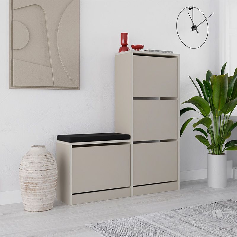 Παπουτσοθήκη Dude Megapap χρώμα sandstone 104,8x26x118,5εκ. Παπουτσοθήκη Dude Megapap χρώμα sandstone 104,8x26x118,5εκ.