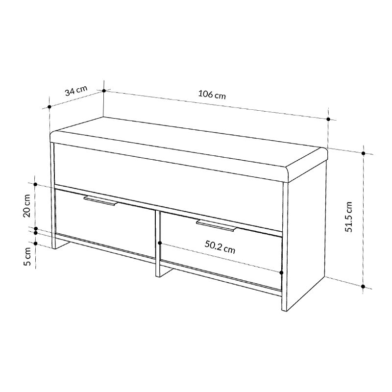 Παπουτσοθήκη Cove Megapap χρώμα ανθρακί 106x34x51,5εκ. Παπουτσοθήκη Cove Megapap χρώμα ανθρακί 106x34x51,5εκ.