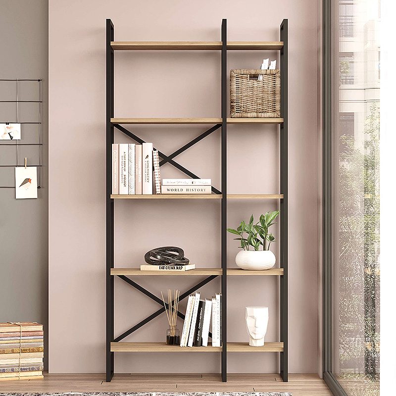Βιβλιοθήκη Dusan Megapap χρώμα sepet oak 87,5x30x175εκ. Βιβλιοθήκη Dusan Megapap χρώμα sepet oak 87,5x30x175εκ.