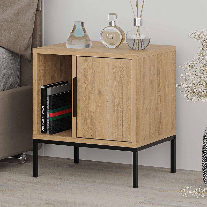 Κομοδίνο Glynn Megapap χρώμα saphhire oak 45x35x50εκ. Κομοδίνο Glynn Megapap χρώμα saphhire oak 45x35x50εκ.