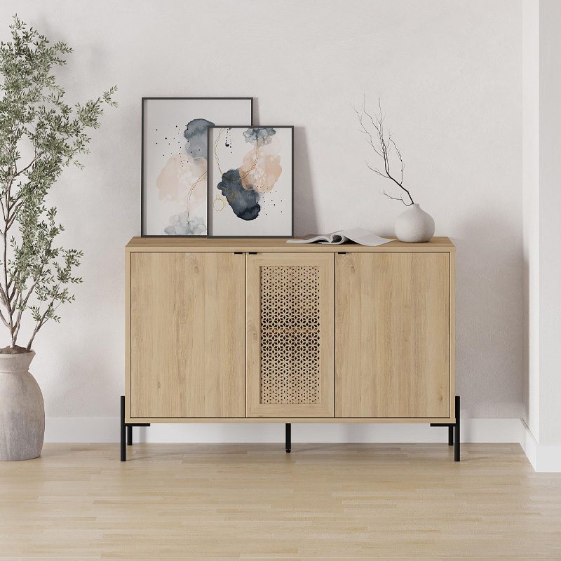 Μπουφές Naive Megapap χρώμα sapphire oak 126x40x80εκ.