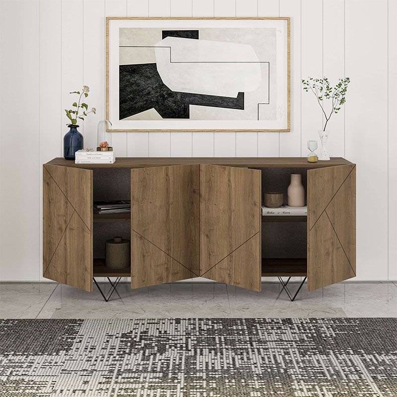 Μπουφές Jakomen Megapap χρώμα ανοιχτό καρυδί 180x41,7x80εκ. Μπουφές Jakomen Megapap χρώμα ανοιχτό καρυδί 180x41,7x80εκ.
