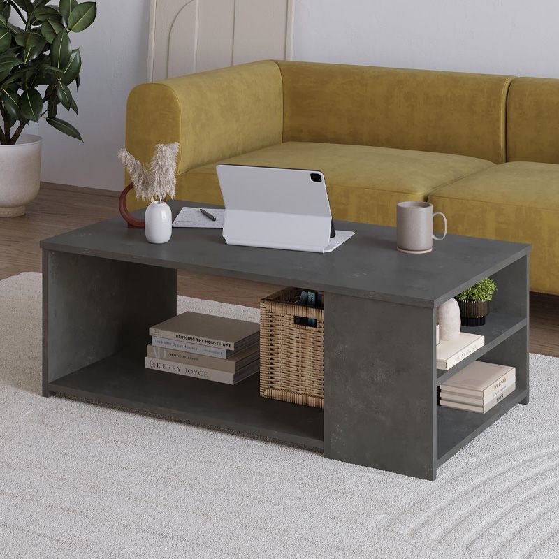 Τραπεζάκι σαλονιού Berg Megapap χρώμα γκρι ρετρό 110x60x40εκ. Τραπεζάκι σαλονιού Berg Megapap χρώμα γκρι ρετρό 110x60x40εκ.