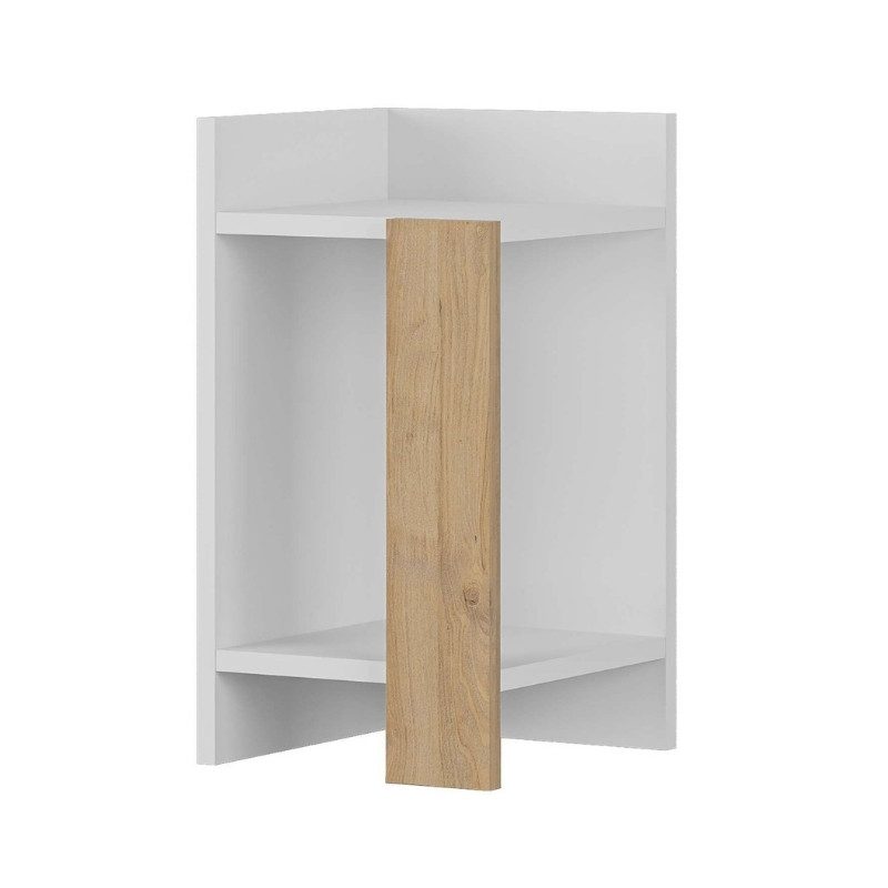 Κομοδίνο Elos Megapap χρώμα λευκό - saphhire oak 30x31,7x55εκ. Κομοδίνο Elos Megapap χρώμα λευκό - saphhire oak 30x31,7x55εκ.