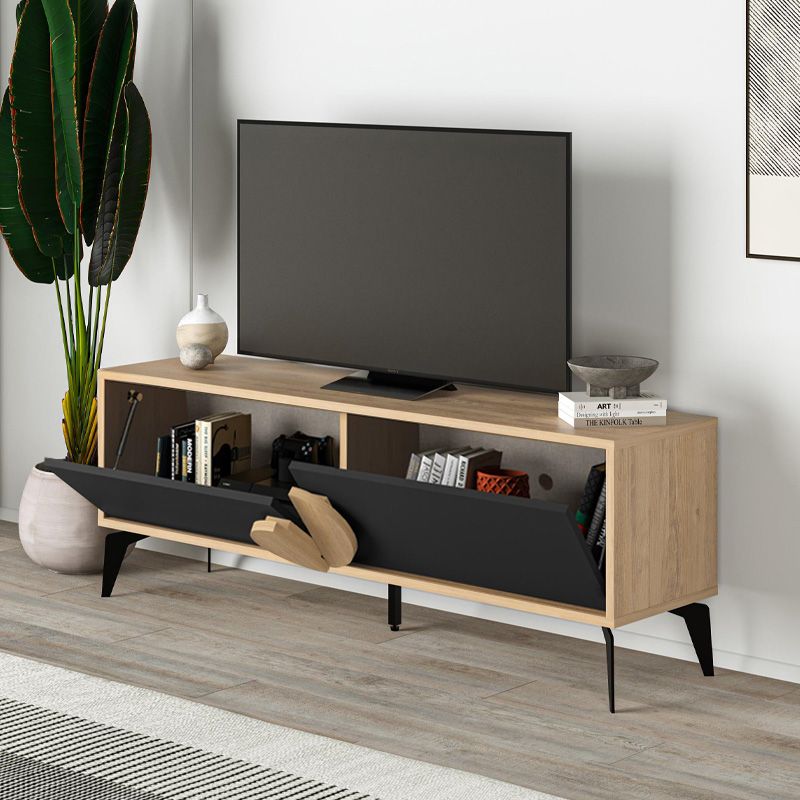 Έπιπλο τηλεόρασης Gora Megapap χρώμα sapphire oak - silky black 140x35,6x51εκ. Έπιπλο τηλεόρασης Gora Megapap χρώμα sapphire oak - silky black 140x35,6x51εκ.
