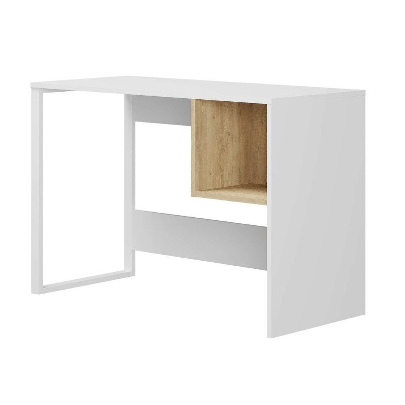 Γραφείο εργασίας Cubo Megapap χρώμα λευκό - sapphire oak 110x50x75εκ. Γραφείο εργασίας Cubo Megapap χρώμα λευκό - sapphire oak 110x50x75εκ.