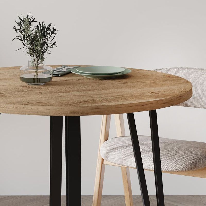 Τραπέζι Xana Megapap χρώμα sepet oak Ø90x77,5εκ. Τραπέζι Xana Megapap χρώμα sepet oak Ø90x77,5εκ.