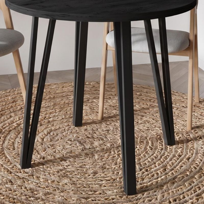 Τραπέζι Xana Megapap χρώμα black wood Ø90x77,5εκ. Τραπέζι Xana Megapap χρώμα black wood Ø90x77,5εκ.