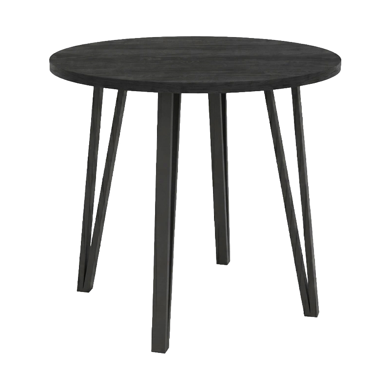 Τραπέζι Xana Megapap χρώμα black wood Ø90x77,5εκ. Τραπέζι Xana Megapap χρώμα black wood Ø90x77,5εκ.