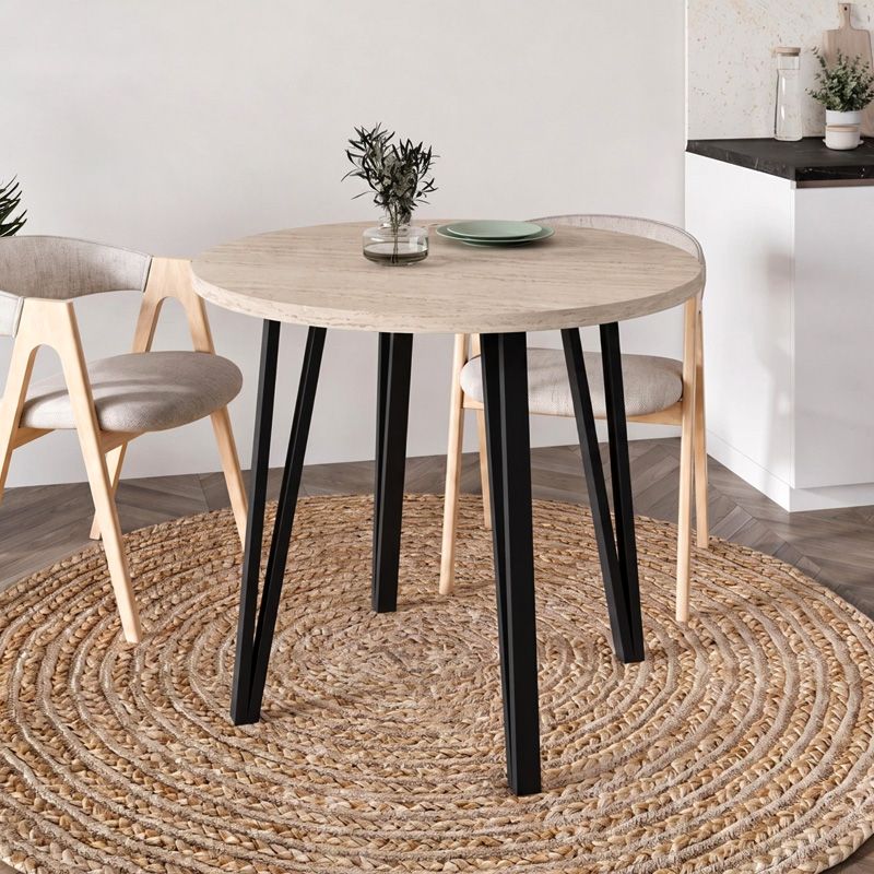 Τραπέζι Xana Megapap χρώμα travertine Ø90x77,5εκ. Τραπέζι Xana Megapap χρώμα travertine Ø90x77,5εκ.
