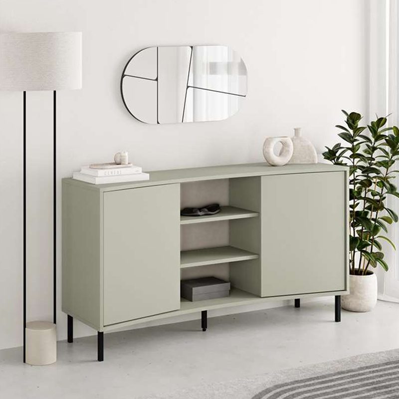 Μπουφές Frem Megapap χρώμα ash green 150x40x81εκ.