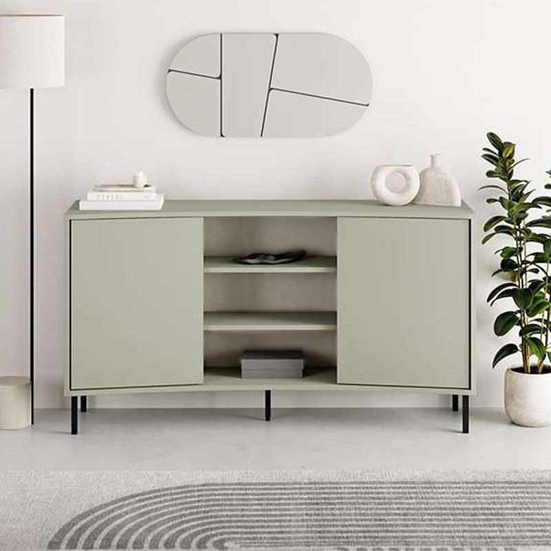 Μπουφές Frem Megapap χρώμα ash green 150x40x81εκ.
