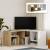 Έπιπλο τηλεόρασης Glis Megapap πολυμορφικό χρώμα sapphire oak - λευκό 145x35x44,8εκ.