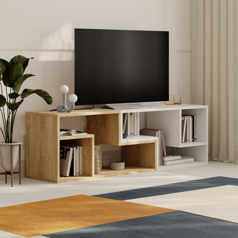 Έπιπλο τηλεόρασης Glis Megapap πολυμορφικό χρώμα sapphire oak - λευκό 145x35x44,8εκ. Έπιπλο τηλεόρασης Glis Megapap πολυμορφικό χρώμα sapphire oak - λευκό 145x35x44,8εκ.