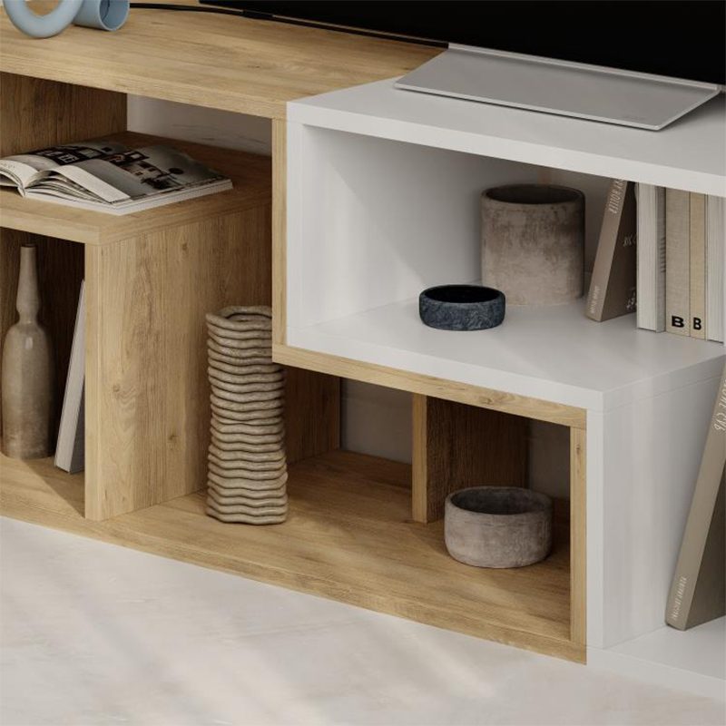 Έπιπλο τηλεόρασης Glis Megapap πολυμορφικό χρώμα sapphire oak - λευκό 145x35x44,8εκ. Έπιπλο τηλεόρασης Glis Megapap πολυμορφικό χρώμα sapphire oak - λευκό 145x35x44,8εκ.