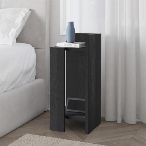 Κομοδίνο Elos Megapap δεξί χρώμα black wood 25x27x60εκ.