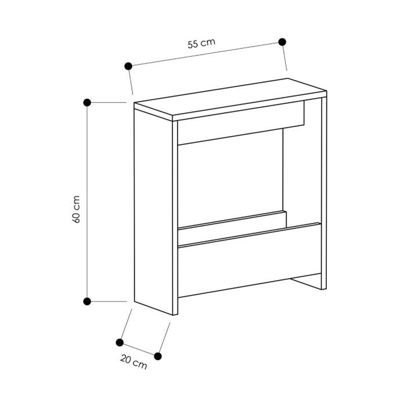 Τραπεζάκι βοηθητικό Simpi Megapap χρώμα sapphire oak 55x20x60εκ. Τραπεζάκι βοηθητικό Simpi Megapap χρώμα sapphire oak 55x20x60εκ.