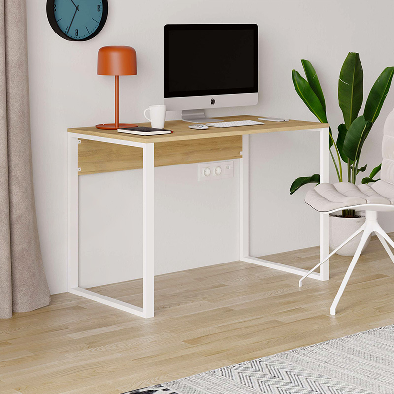 Γραφείο εργασίας Inna Megapap χρώμα sapphire oak - λευκό 100x60x75εκ. Γραφείο εργασίας Inna Megapap χρώμα sapphire oak - λευκό 100x60x75εκ.