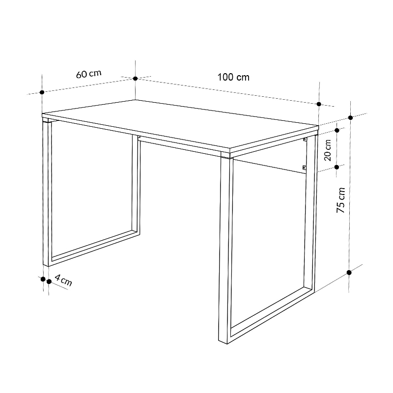 Γραφείο εργασίας Inna Megapap χρώμα sapphire oak - λευκό 100x60x75εκ. Γραφείο εργασίας Inna Megapap χρώμα sapphire oak - λευκό 100x60x75εκ.