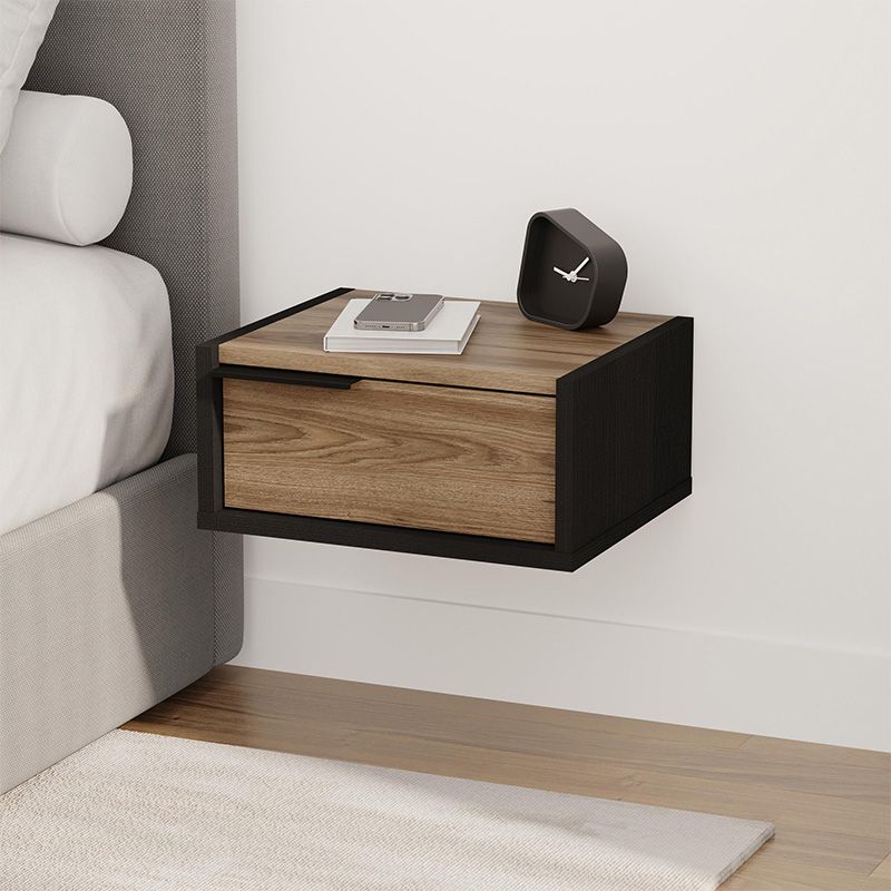 Κομοδίνο επιτοίχιο Eco Megapap χρώμα black wood - καρυδί 40x33x18,5εκ. Κομοδίνο επιτοίχιο Eco Megapap χρώμα black wood - καρυδί 40x33x18,5εκ.