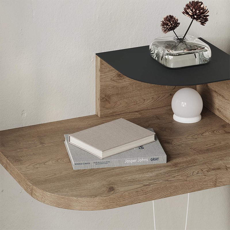 Κομοδίνο επιτοίχιο Luno Megapap με LED χρώμα sepet oak 40x30x16,2εκ. Κομοδίνο επιτοίχιο Luno Megapap με LED χρώμα sepet oak 40x30x16,2εκ.