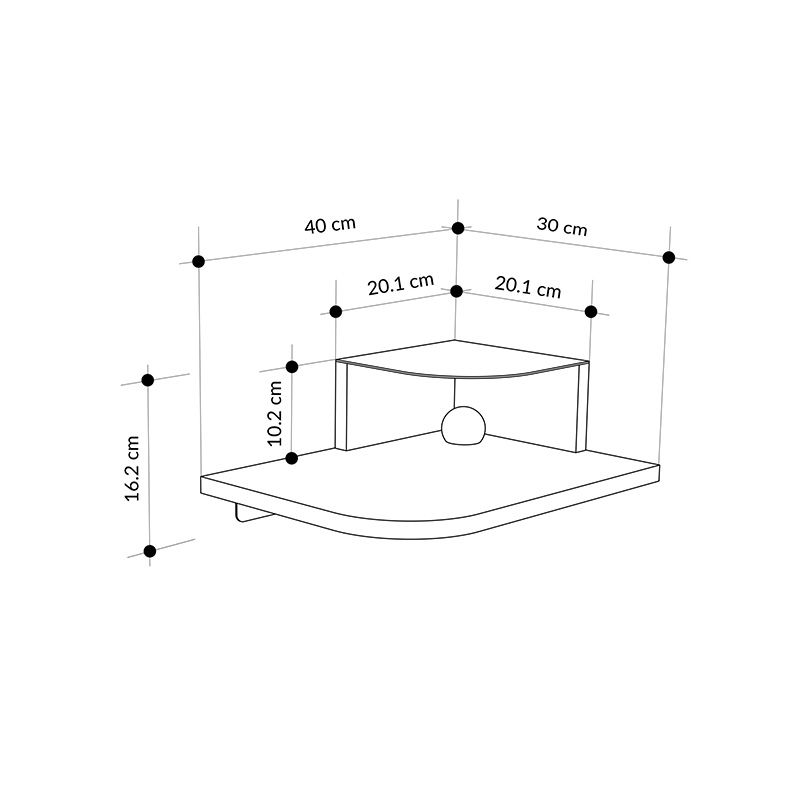 Κομοδίνο επιτοίχιο Luno Megapap με LED χρώμα sepet oak 40x30x16,2εκ. Κομοδίνο επιτοίχιο Luno Megapap με LED χρώμα sepet oak 40x30x16,2εκ.