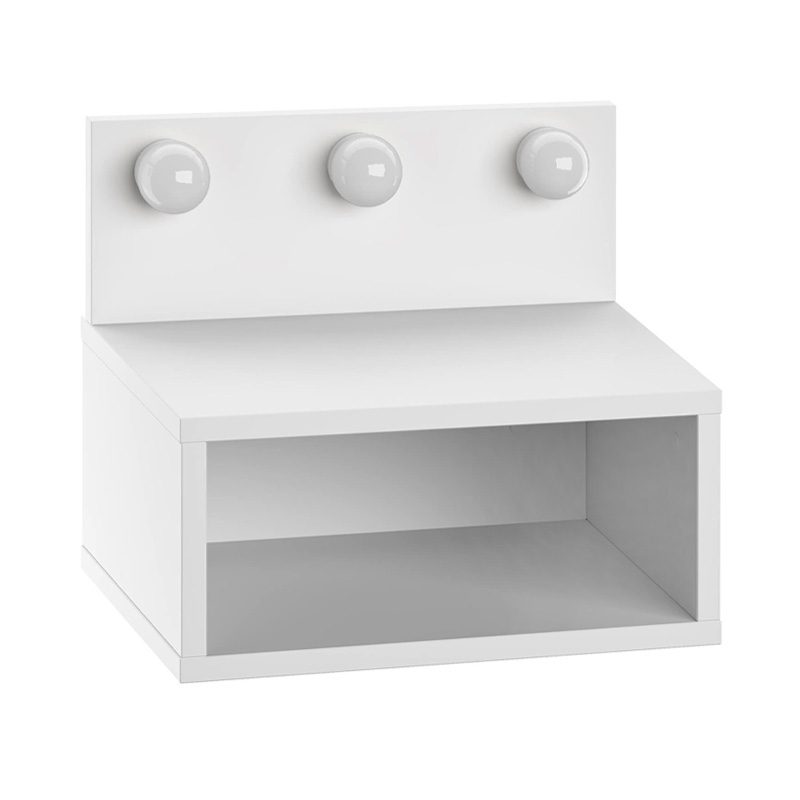 Κομοδίνο επιτοίχιο Treo Megapap με LED χρώμα λευκό 40x30x33,8εκ. Κομοδίνο επιτοίχιο Treo Megapap με LED χρώμα λευκό 40x30x33,8εκ.