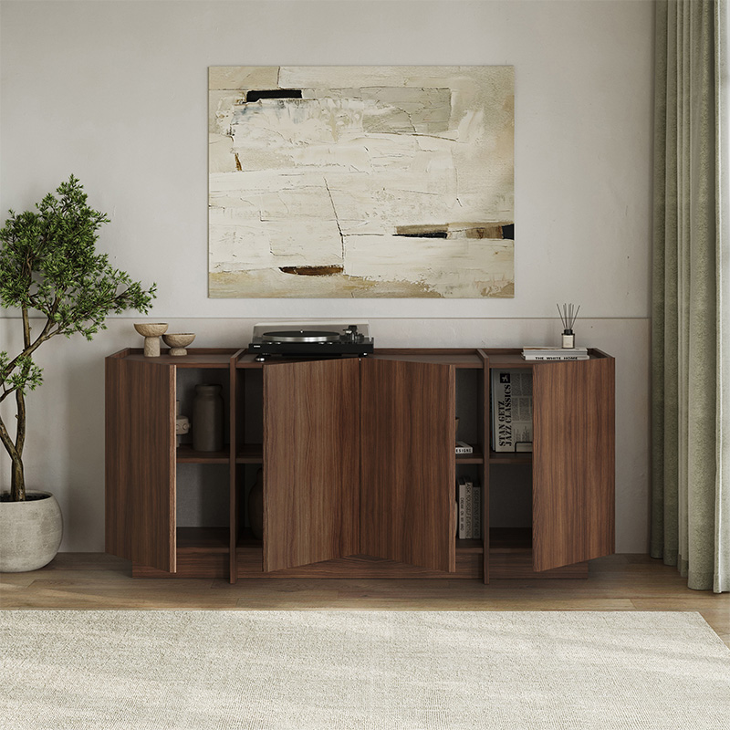 Μπουφές Dorma Megapap χρώμα καρυδί milano 180x45x80,2εκ. Μπουφές Dorma Megapap χρώμα καρυδί milano 180x45x80,2εκ.