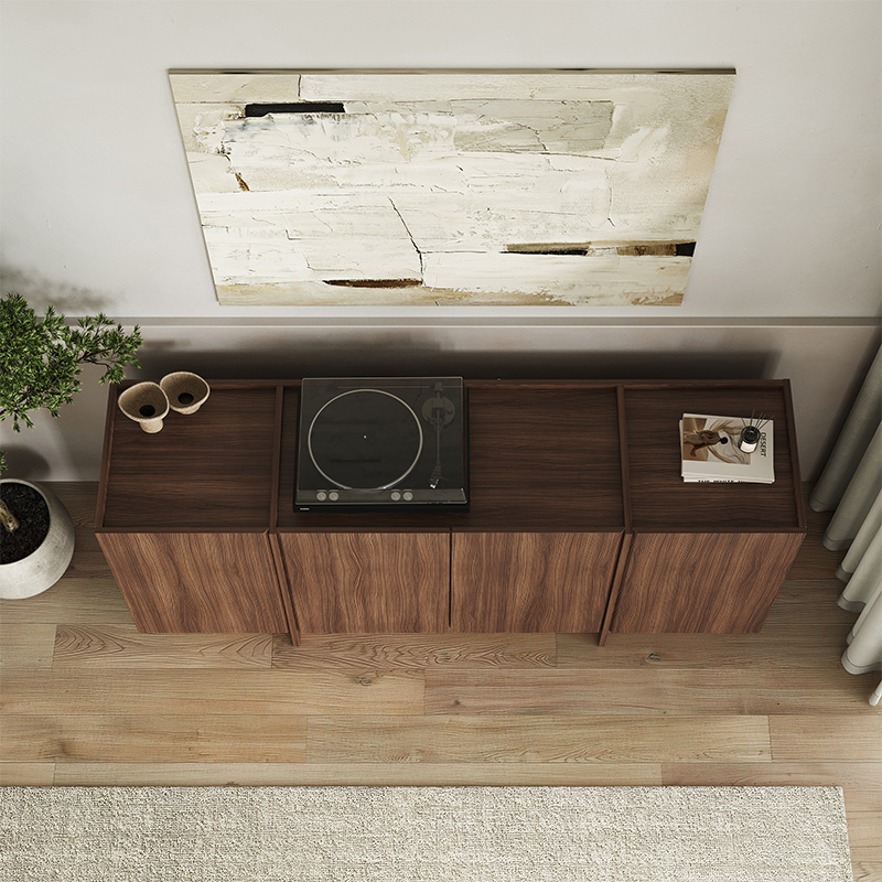 Μπουφές Dorma Megapap χρώμα καρυδί milano 180x45x80,2εκ. Μπουφές Dorma Megapap χρώμα καρυδί milano 180x45x80,2εκ.