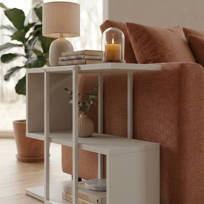 Τραπεζάκι βοηθητικό Homia Megapap χρώμα sandstone 56x25x56,5εκ. Τραπεζάκι βοηθητικό Homia Megapap χρώμα sandstone 56x25x56,5εκ.