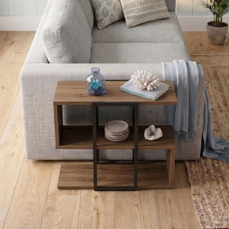 Τραπεζάκι βοηθητικό Homia Megapap χρώμα καρυδί Ud 56x25x56,5εκ. Τραπεζάκι βοηθητικό Homia Megapap χρώμα καρυδί Ud 56x25x56,5εκ.