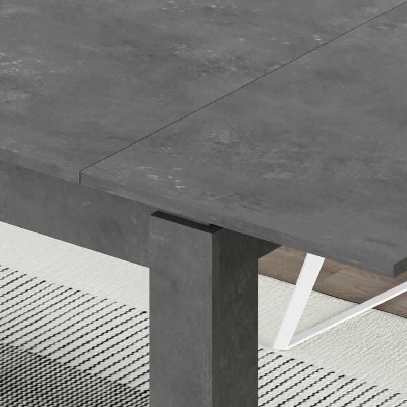 Τραπέζι Tolmen Megapap επεκτεινόμενο χρώμα γκρι ρετρό 120/170x80x75εκ.