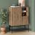 Μπουφές Amira Megapap χρώμα καρυδί Ud - black wood 90x40x125εκ.