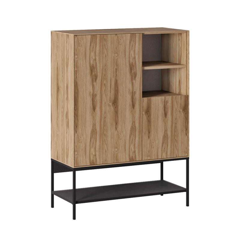 Μπουφές Amira Megapap χρώμα καρυδί Ud - black wood 90x40x125εκ. Μπουφές Amira Megapap χρώμα καρυδί Ud - black wood 90x40x125εκ.