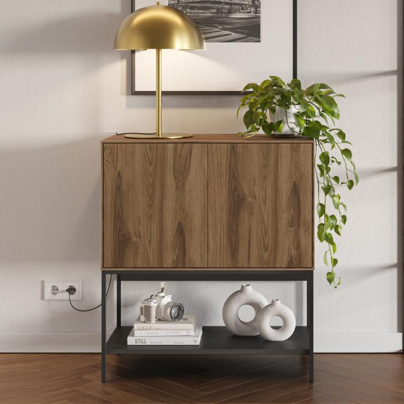 Μπουφές Amira Megapap χρώμα καρυδί Ud - black wood 80x40x90εκ. Μπουφές Amira Megapap χρώμα καρυδί Ud - black wood 80x40x90εκ.