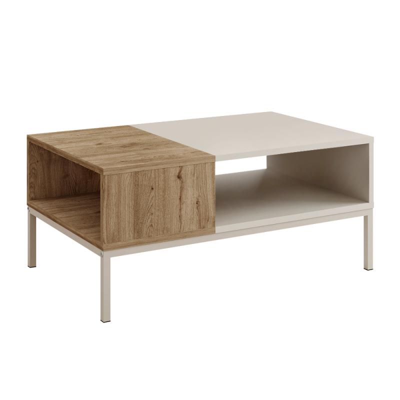 Τραπεζάκι σαλονιού Cailin Megapap χρώμα sandstone - sepet oak 90x56x40,6εκ. Τραπεζάκι σαλονιού Cailin Megapap χρώμα sandstone - sepet oak 90x56x40,6εκ.