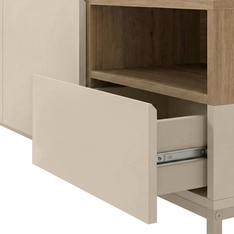 Έπιπλο τηλεόρασης Cailin Megapap χρώμα sandstone - sepet oak 140x41,8x55εκ. Έπιπλο τηλεόρασης Cailin Megapap χρώμα sandstone - sepet oak 140x41,8x55εκ.