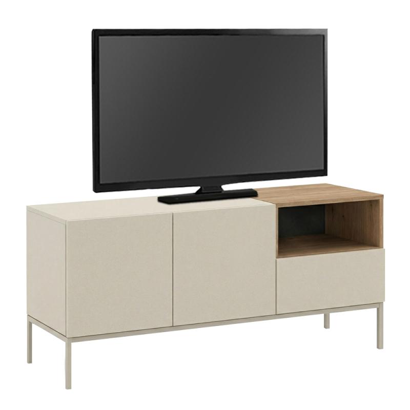Έπιπλο τηλεόρασης Cailin Megapap χρώμα sandstone - sepet oak 140x41,8x55εκ. Έπιπλο τηλεόρασης Cailin Megapap χρώμα sandstone - sepet oak 140x41,8x55εκ.