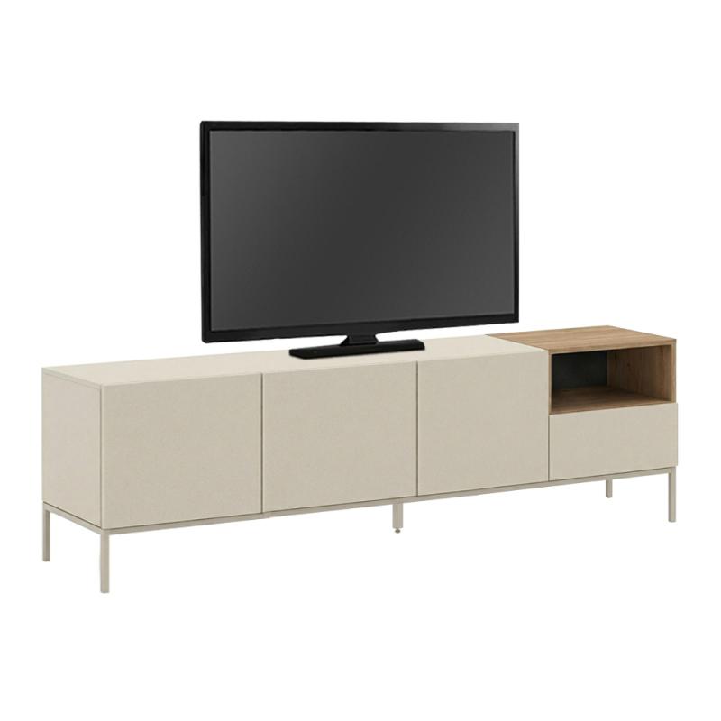 Έπιπλο τηλεόρασης Cailin Megapap χρώμα sandstone - sepet oak 180x41,8x55εκ. Έπιπλο τηλεόρασης Cailin Megapap χρώμα sandstone - sepet oak 180x41,8x55εκ.