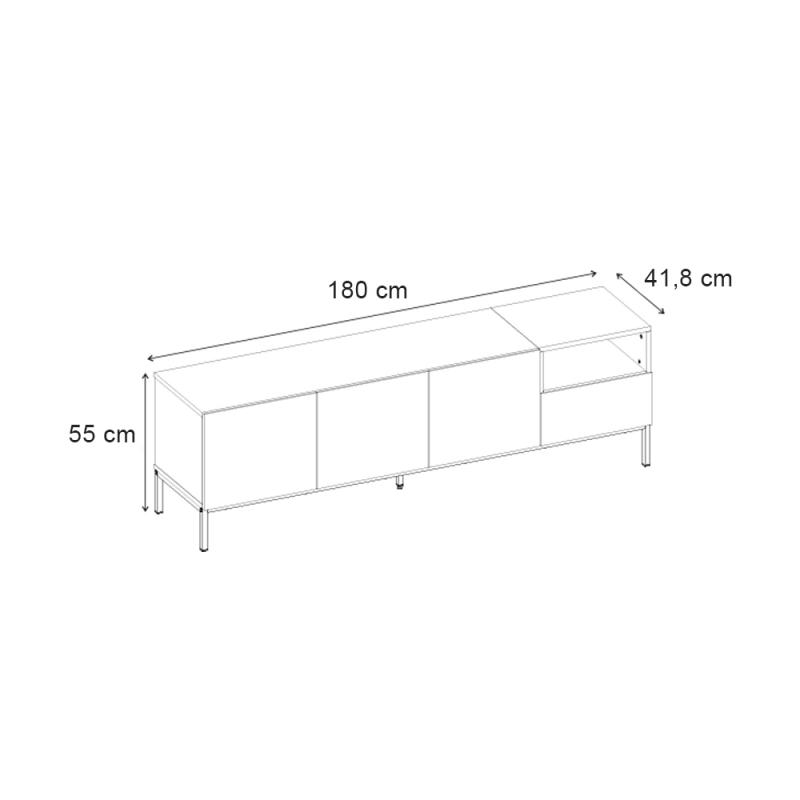 Έπιπλο τηλεόρασης Cailin Megapap χρώμα sandstone - sepet oak 180x41,8x55εκ. Έπιπλο τηλεόρασης Cailin Megapap χρώμα sandstone - sepet oak 180x41,8x55εκ.