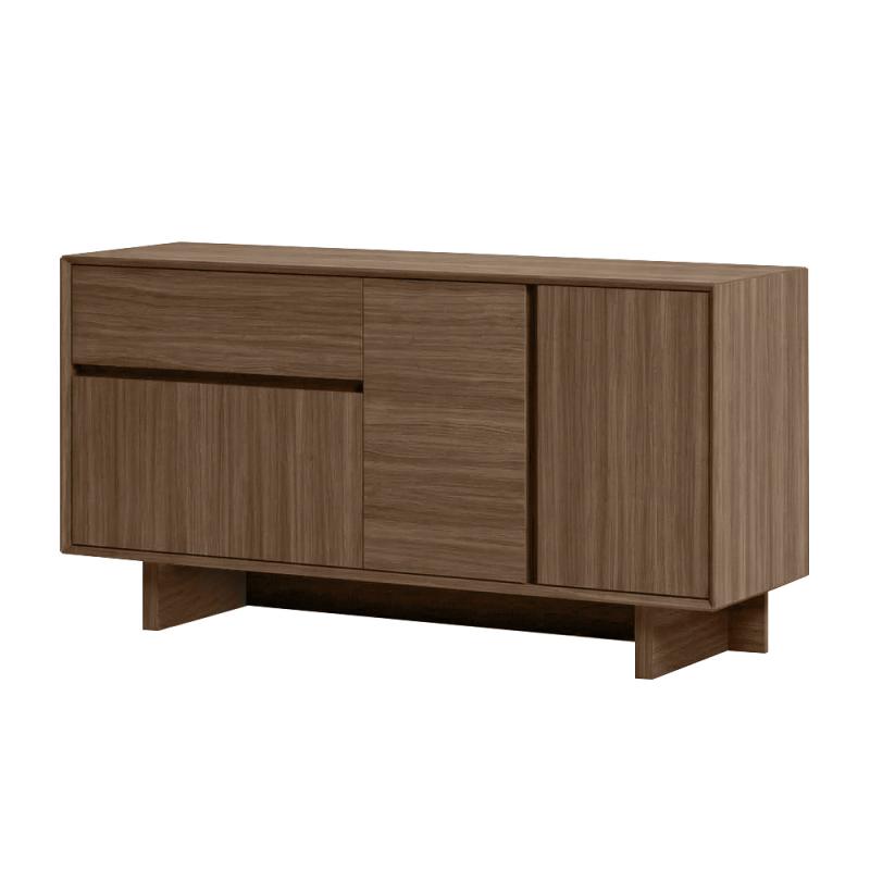 Μπουφές Capri Megapap χρώμα καρυδί milano 146x45x76,5εκ.
