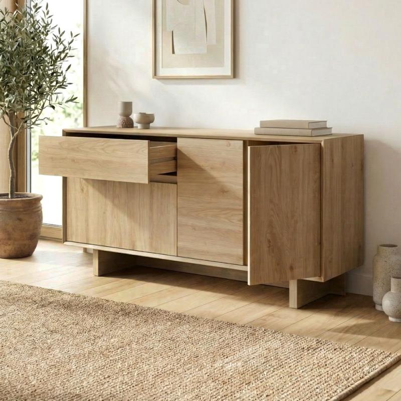 Μπουφές Capri Megapap χρώμα sapphire oak 146x45x76,5εκ. Μπουφές Capri Megapap χρώμα sapphire oak 146x45x76,5εκ.