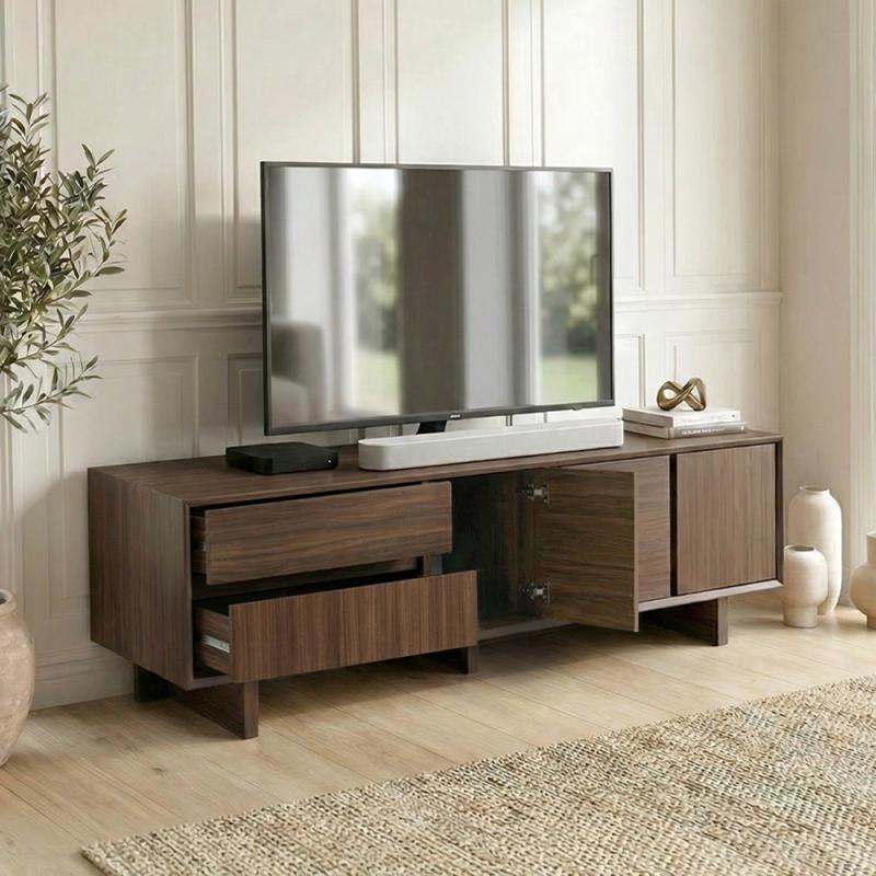 Έπιπλο τηλεόρασης Capri Megapap χρώμα καρυδί milano 180x45x55εκ. Έπιπλο τηλεόρασης Capri Megapap χρώμα καρυδί milano 180x45x55εκ.
