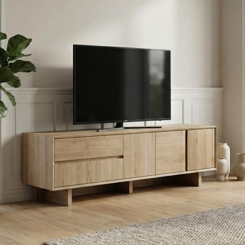 Έπιπλο τηλεόρασης Capri Megapap χρώμα sapphire oak 180x45x55εκ.