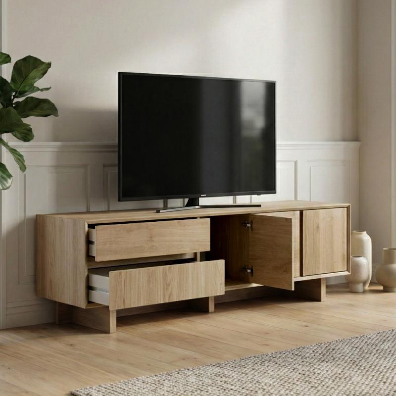 Έπιπλο τηλεόρασης Capri Megapap χρώμα sapphire oak 180x45x55εκ. Έπιπλο τηλεόρασης Capri Megapap χρώμα sapphire oak 180x45x55εκ.