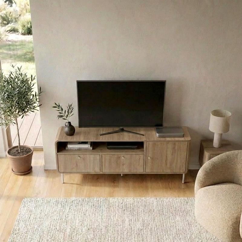 Έπιπλο τηλεόρασης Colia Megapap χρώμα sepet oak 140,3x34x55,7εκ. Έπιπλο τηλεόρασης Colia Megapap χρώμα sepet oak 140,3x34x55,7εκ.