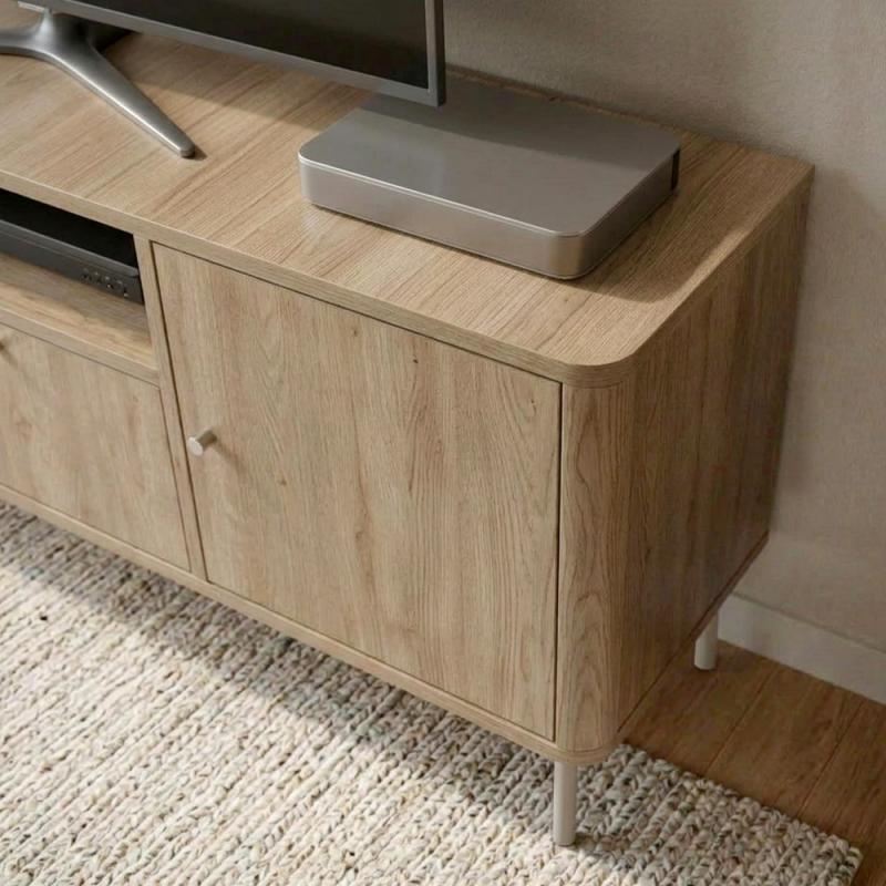 Έπιπλο τηλεόρασης Colia Megapap χρώμα sepet oak 140,3x34x55,7εκ. Έπιπλο τηλεόρασης Colia Megapap χρώμα sepet oak 140,3x34x55,7εκ.