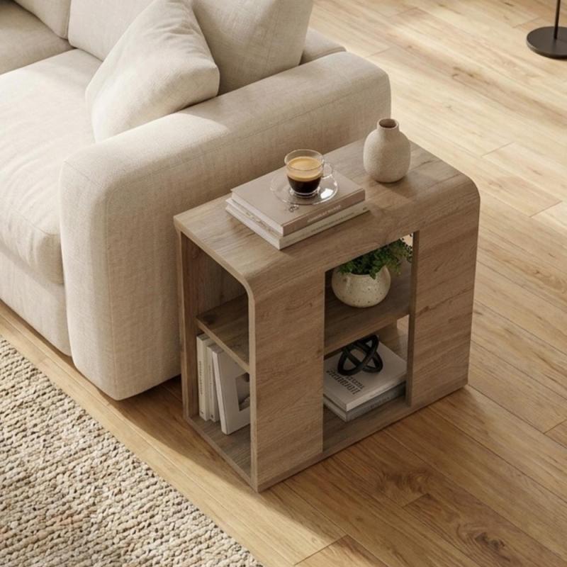 Τραπεζάκι βοηθητικό Colia Megapap χρώμα sepet oak 58x25x50εκ.