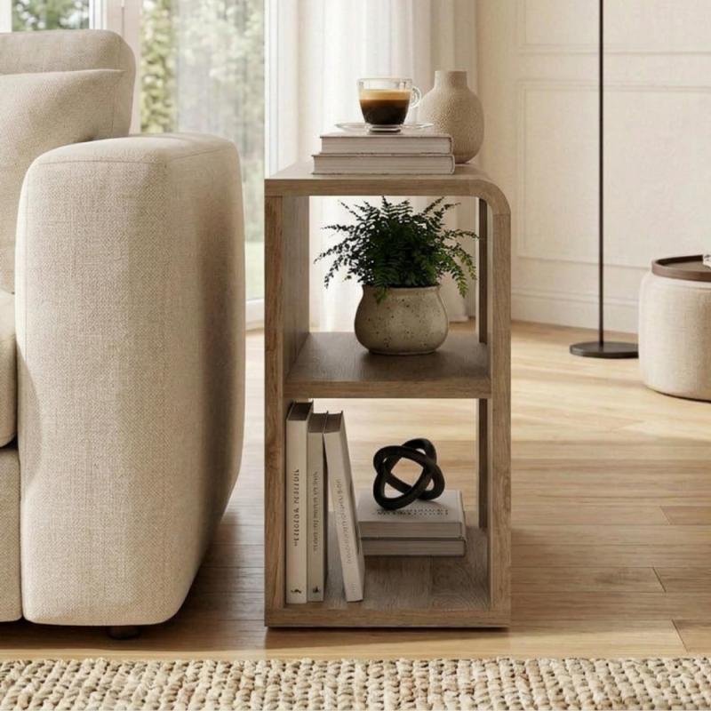 Τραπεζάκι βοηθητικό Colia Megapap χρώμα sepet oak 58x25x50εκ.